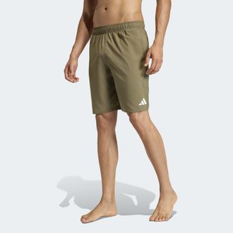 adidas Badeshorts ADIDAS PERFORMANCE ESS SH 8IN, Herren, Gr. XXL, N-Gr, olive strata, wei&szlig;, Obermaterial: 100% Polyester, Badehosen Badeshorts