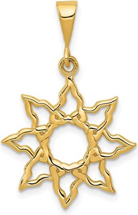 Diamond2Deal 14k Yellow Gold Sun Charm