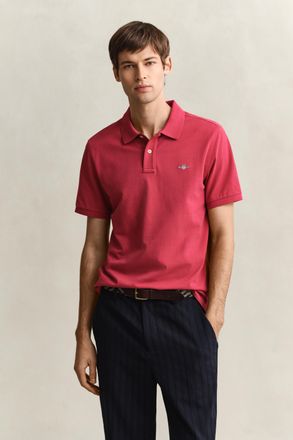 GANT Men Regular Fit Shield Piqu&eacute; Polo Shirt (XXXL) MUTED RED