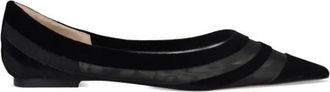 Jimmy Choo London Love Flat - Dames - Ballerinas - Zwart - 37 EU - Leer - Schoenen