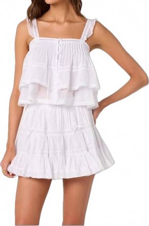Astr Delia Ruffle Top In White