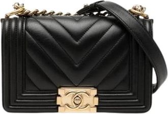 Chanel Pre-owned Boy Flap Schoudertas - Dames - Vintage Schoudertas - Zwart - ONE Size - Leer - Vintage
