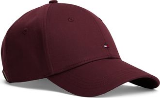 Tommy Hilfiger Baseball Cap TOMMY HILFIGER TH FLAG 85 SOFT 6 PANEL CAP, rot (deep burgundy), Baumwolle, Caps Baseball Cap, mit Logostickerei gr&ouml;ssenverstellbar Unise