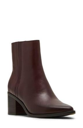 Blondo Brenna Waterproof Pointed Toe Bootie in Merlot Leather at Nordstrom Rack, Size 10