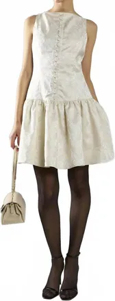 Glamorous Womens Ellie Brocade Dress In White