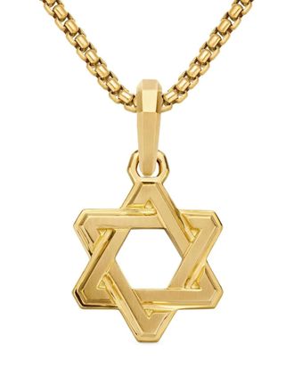 David Yurman 18kt yellow gold Deco Star of David pendant (24mm)