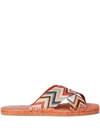 Missoni Zigzag espadrilles - women - Calf Leather/Fabric/Rubber - 36 - Red