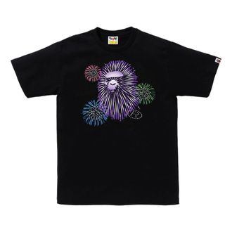 A Bathing Ape Head Firework Tee 2 Black 1K72-110-012-BLACK
