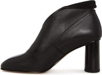 Cesare Gaspari Gevormde hoge wreef enkelschoen - Zwart - Dames - Laarzen met Hak - Zwart - 40 EU - Leer - Schoenen