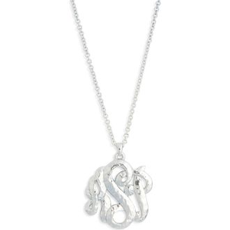 Karine Sultan Monogram Pendant Necklace in Silver at Nordstrom Rack