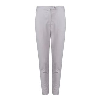 Patrizia Pepe Gekorte toelopende broek - Dames - Broeken - Wit - Maat: 2XS Zijde