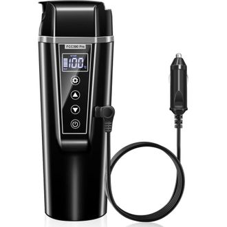 OEM Hervidor De Agua El&eacute;ctrico Port&aacute;til Para Coche, Cami&oacute;n Y Taxi, 12 V/24 V, Con Enchufe Para Coche, 450 Ml, Acero Inoxidable 304