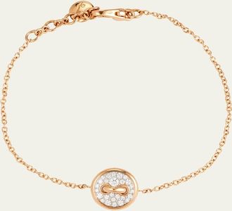 POMELLATO 18K Rose Gold Pom Pom Dot Mother of Pearl and Diamond Bracelet