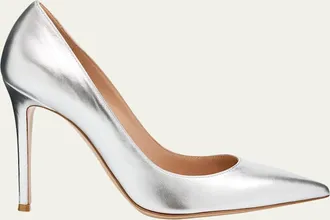 Gianvito Rossi 105mm Gianvito Metallic Leather Pumps