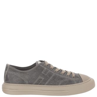 Hogan Vintage Suede Rebel Sneakers With Rubber Inserts
