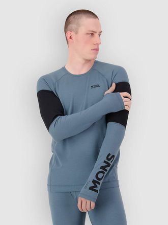 Mons Royale Olympus Merino Long Sleeve Funktionsshirt blau