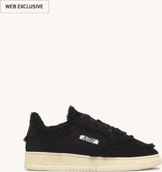 Autry MEDALIST MUTTON SNEAKERS IN BLACK SUEDE AND SHEARLING