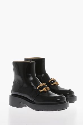 Bottega Veneta Stivaletti in Pelle MONSIEUR con Suola in Gomma Bottega Veneta