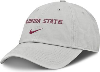 Nike Florida State Off-Field Club Gameday Nike Mens College Adjustable Hat in Grey | NC010BBFTN-U2H