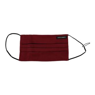 Dolce & Gabbana Accessories, unisex, Brown, Size: ONE SIZE Elegant Chestnut Silk Face Mask