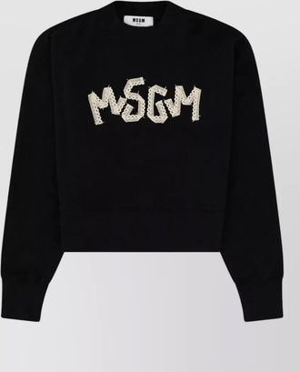 Msgm crew neck long sleeve knit top