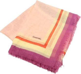 Chanel Pre-owned Scarves, female, Pink, Size: ONE SIZE Pre-owned Cashmere Scarf