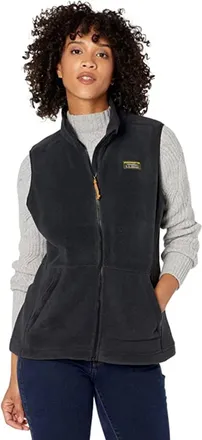 L.L.Bean L. L.Bean Mountain Classic Vest Womens Black Fleece Full Zip Outdoor JZZ3