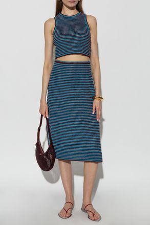 Alaia Short Crochet Top, Womens, Blue