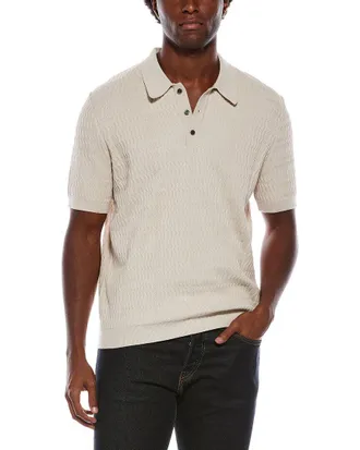 Slate & Stone Wave Knit Polo Sweater