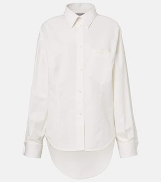 Balenciaga Asymmetric cotton and silk poplin shirt