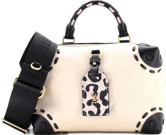 Louis Vuitton Petite Malle Souple Handbag Wild at Heart Monogram Empreinte Giant crossbody bag - Zwart