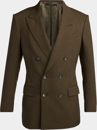 Tom Ford Men & apos;s Wool, Cashmere and Silk Double-Breasted Sport Coat