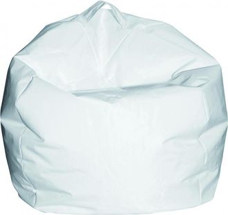 Talamo Italia Dmora Pouf élégant, couleur blanche, Mesure 65 x 50 x 65 cm