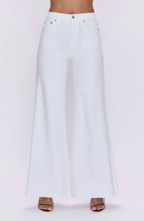 Pistola Denim Izzy Mid Rise Wide Jean In White