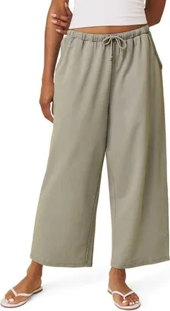 Splendid Palmer Wide Leg Sweatpants in Eucalyptus Green at Nordstrom, Size X-Large