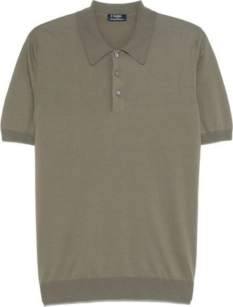 Barba Polo in cotone con ricamo logo - Verde