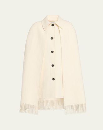 Toteme Fringe Cape Coat