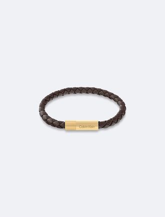 Calvin Klein Mens Braided Bracelet - Metallic - OS