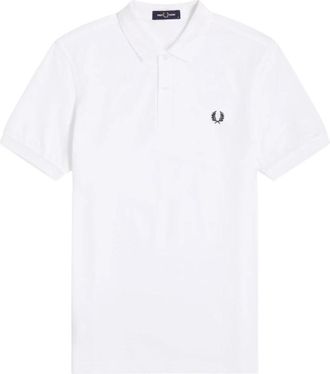Fred Perry Iconisch poloshirt met Laurel Logo - Heren - Polos - Wit - M - Katoen - Tops
