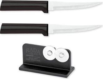 Rada Cutlery 4.375-Inch Super Parer Set of 2 & Quick Edge Knife Sharpener in Black at Nordstrom