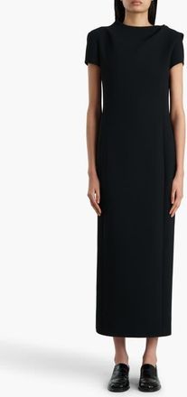 Khaite Iryl Open Back Crepe Dress in Black at Nordstrom, Size 6