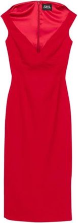 Solace London V-neck Sleeveless Dress - Dames - Feestkleedjes - Rood - XS - Kleedjes