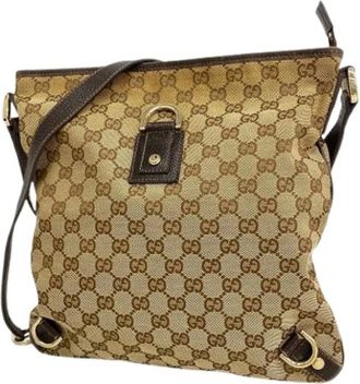 Gucci Pre-owned Cross Body Bags, female, Beige, Size: ONE SIZE Pre-owned Vintage Shoulder Bag