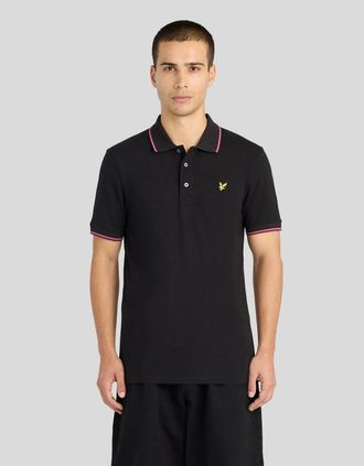 Lyle & Scott Lyle And Scott Mens Tipped Polo Shirt - Black - Size: 44