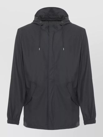 Rains long sleeve hooded high neck jacket