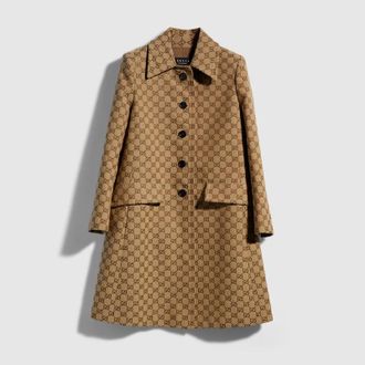 Gucci GG Cotton Canvas Coat, Grey, Ready-to-wear