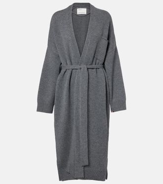 Extreme Cashmere N°105 Coat belted cashmere wrap cardigan