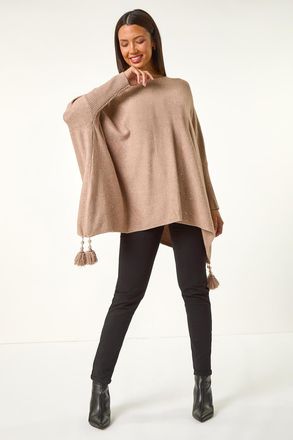 Roman Sparkly Tassel Poncho