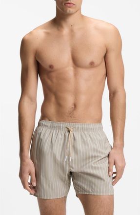 BOSS Sunfish Swim Trunks in Light Beige at Nordstrom, Size Xx-Large