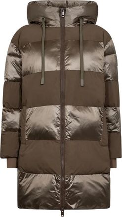 Mos Mosh Chocolade Chip Blok Jas - Dames - Parka Jassen - Bruin - XL - Jassen